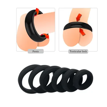 Силиконови пръстени на пениса Коректор на препуциума Заключване на спермата Cockrings пениса подобряване на ерекцията забавяне еякулация петел пръстен секс играчки за мъже