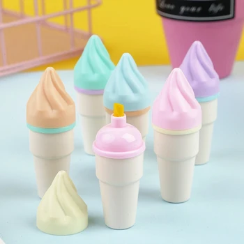 Сладък сладолед конус маркери & хайлайтъри комплект, многоцветни писалки лесен за използване добре направени