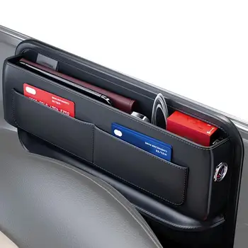 Столче за кола Gap Filler кутия за съхранение Организатор Pu кожа многофункционален автомобил пукнатина подреждане спретнати интериорни части универсален за кола SUV