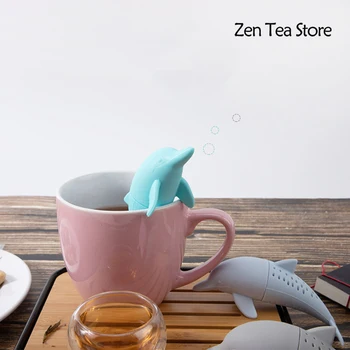 Творчески ежедневни потребности Делфин чай инфузер силиконов чай чаша чай гърне цедка филтър Manatee чай инфузори чай комплект аксесоари