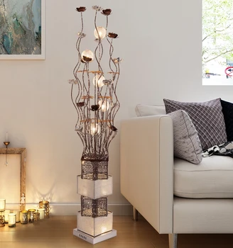 Триизмерна ваза декорация подова лампа хол диван затъмняване етаж лампа спалня и сватбена стая декоративна лампа