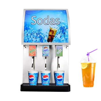 Търговски Кола дозатор Сода фонтан машина 3 вкус кокс микс машина за студена напитка магазин газирани напитки чаша сплитер