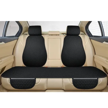 Универсален протектор за капак на столчето за кола Спално бельо Предна задна задна ленена лятна възглавница Pad Mat Sedan Suv Pick-up Car Interior Accessories
