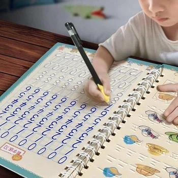 Френска калиграфия Арабски деца писане стикер английски магия копие книга практика копирни книги писалка китайски безплатно избърсване