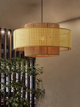 Японски стил уаби-саби стил коноп въже висулка светлини чайна стая homestay ретро ресторант спалня Висящи светлини